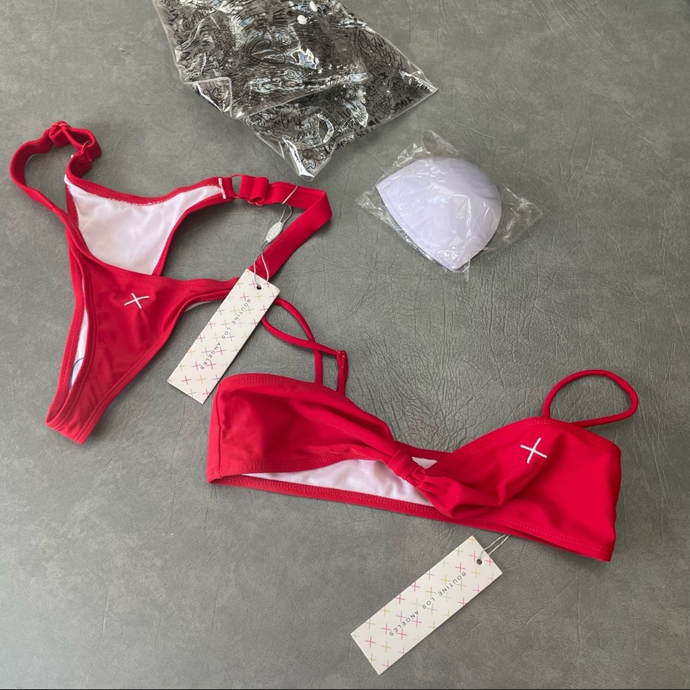 NWT Boutine LA red bikini